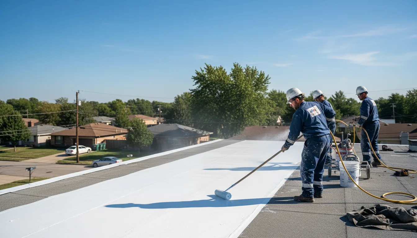 Commercial roof coating in Perrin, TX near me